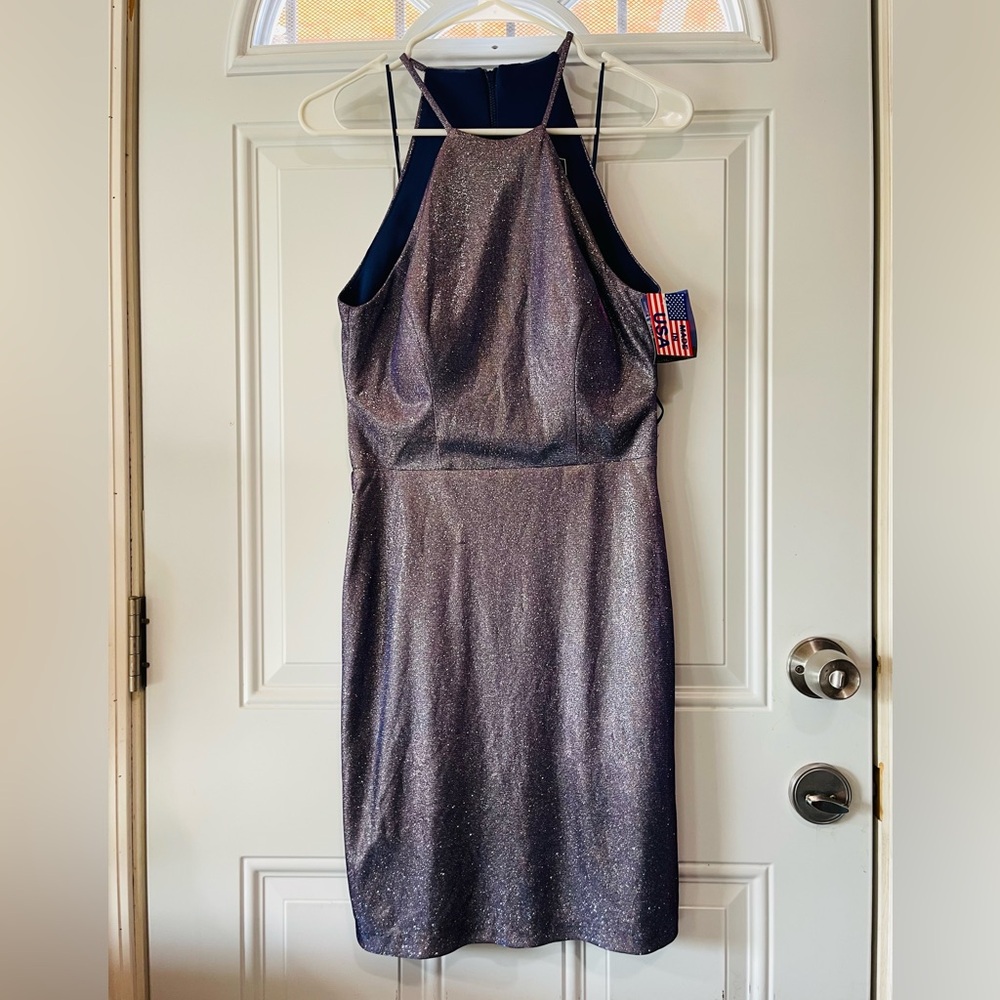 Morgan & Co. Shimmering Silver Dress